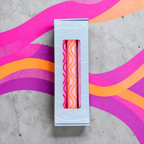 pinkstories Stabkerzen “Graphic Lights Curves 301” 3er-Set | pinkstories