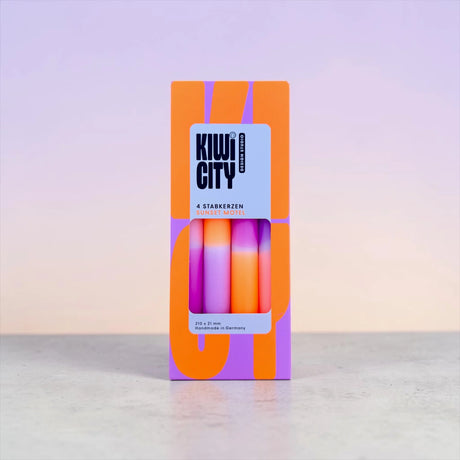 pinkstories Stabkerzen “Kiwi City Sunset Motel” 4er-Set | pinkstories