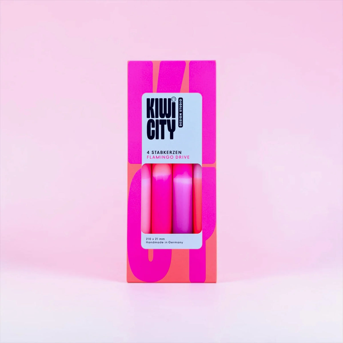 pinkstories Stabkerzen “Kiwi City Flamingo Drive” 4er-Set | pinkstories