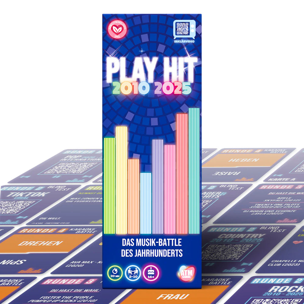 ATM Gaming Kartenspiel “Playhit 2010–2025” | Musikquiz für echte Hits | ATM Gaming