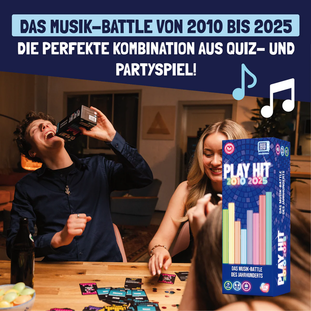 ATM Gaming Kartenspiel “Playhit 2010–2025” | Musikquiz für echte Hits | ATM Gaming
