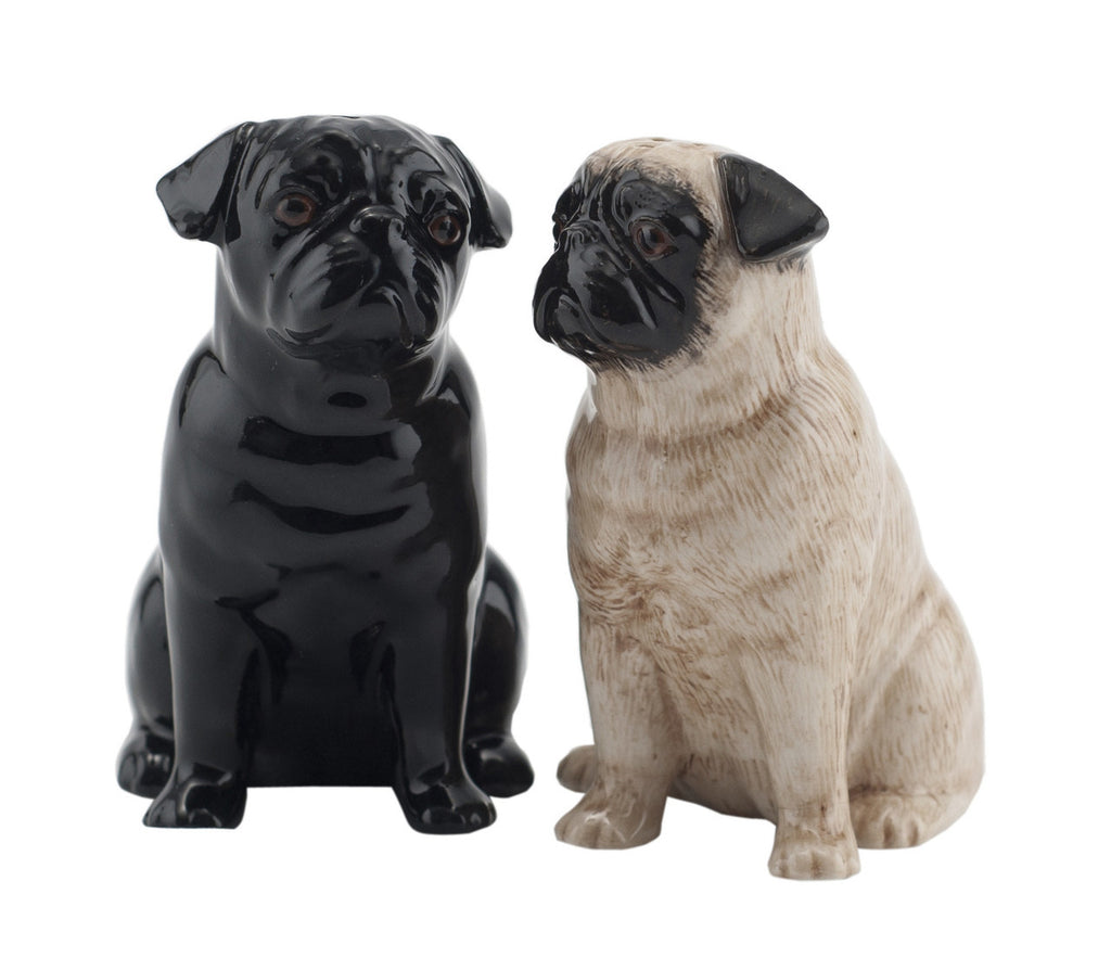 Quail Ceramics Salz- & Pfefferstreuer Quail “Pug” | Keramikset mit Mopsmotiv