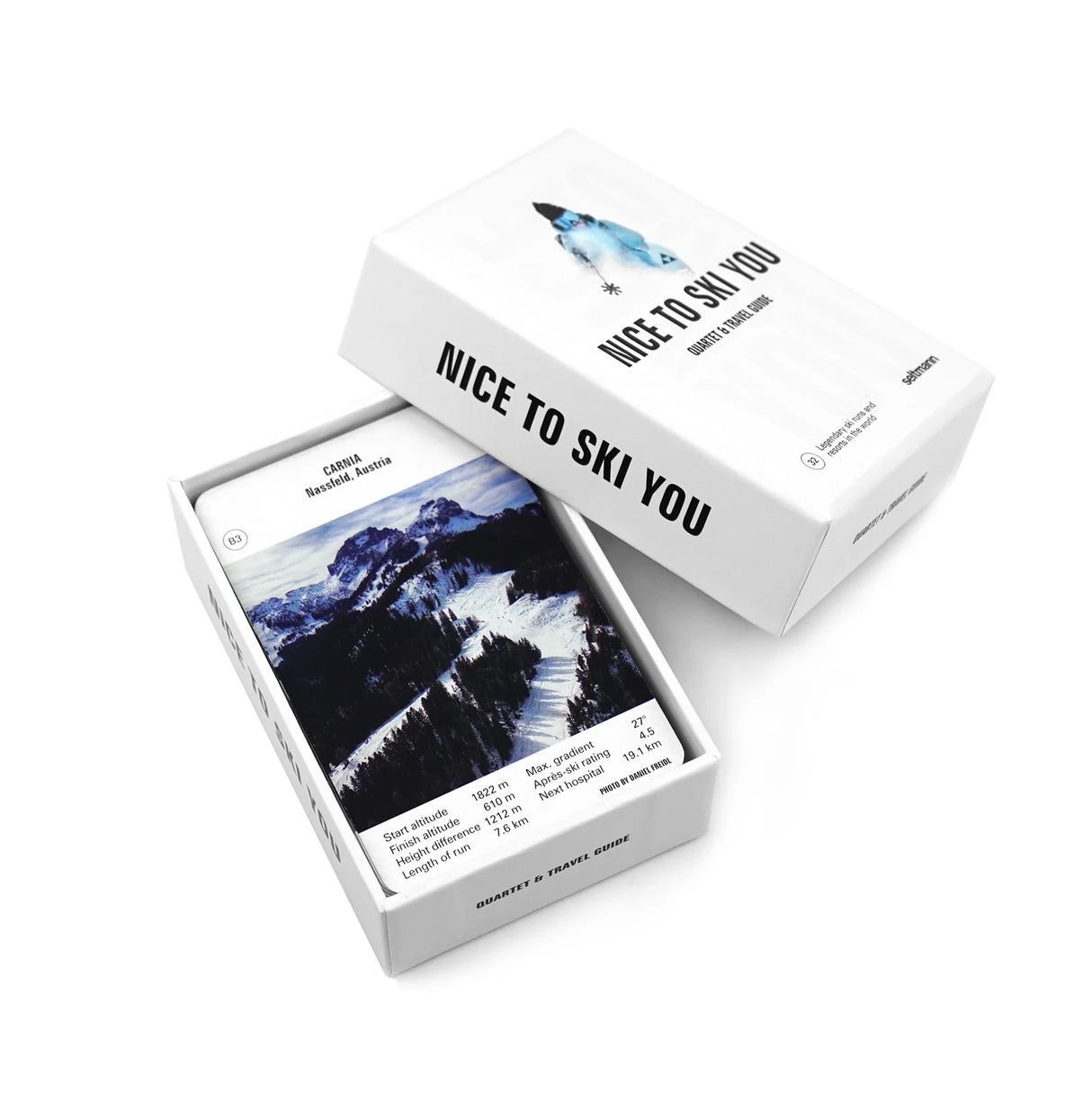 Seltmann Publishers Quartett „Nice to Ski You“ | Quartett mit Skigebieten | Seltmann Publisher