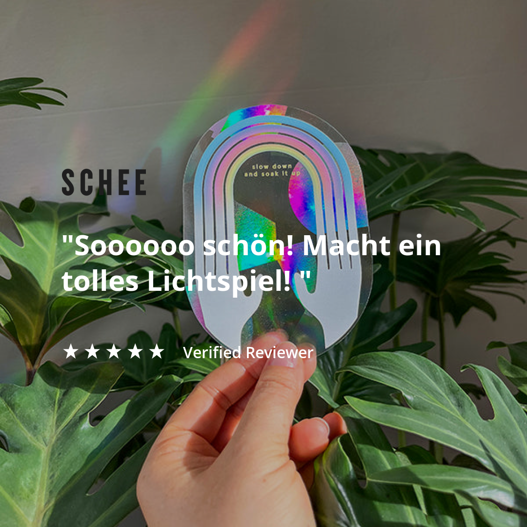 Botanopia Rainbow Sticker "Slow down and soak it up"