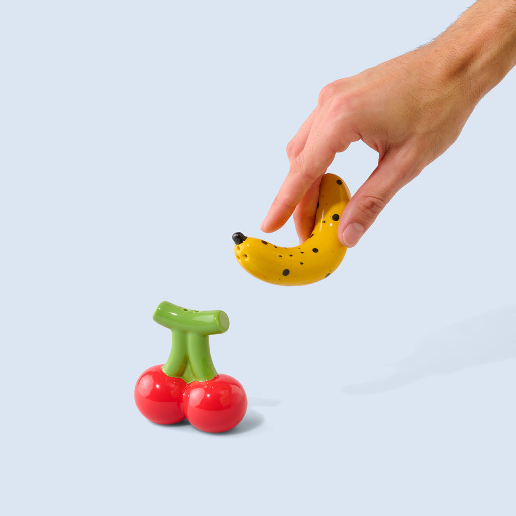 Fluid Market Salz- & Pfefferstreuer „Banana Cherry“ | Verspieltes Duo | Fluid Market