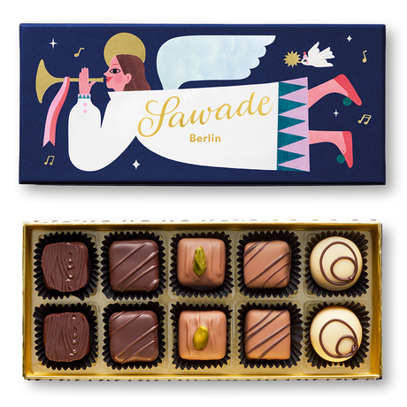 Sawade Pralinenschachtel „Engel“ | Alkoholfreie Pralinen | Sawade