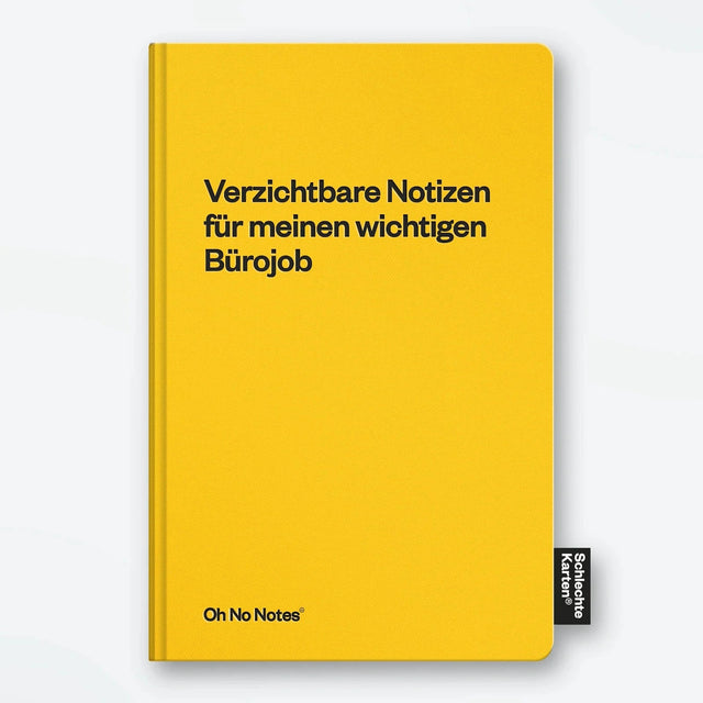 Schlechte Karten Notizbuch „Verzichtbare Notizen“ | Muss man nicht lesen | Schlechte Karten
