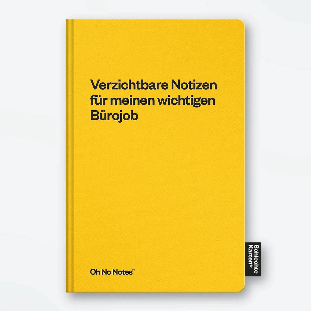 Schlechte Karten Notizbuch „Verzichtbare Notizen“ | Muss man nicht lesen | Schlechte Karten