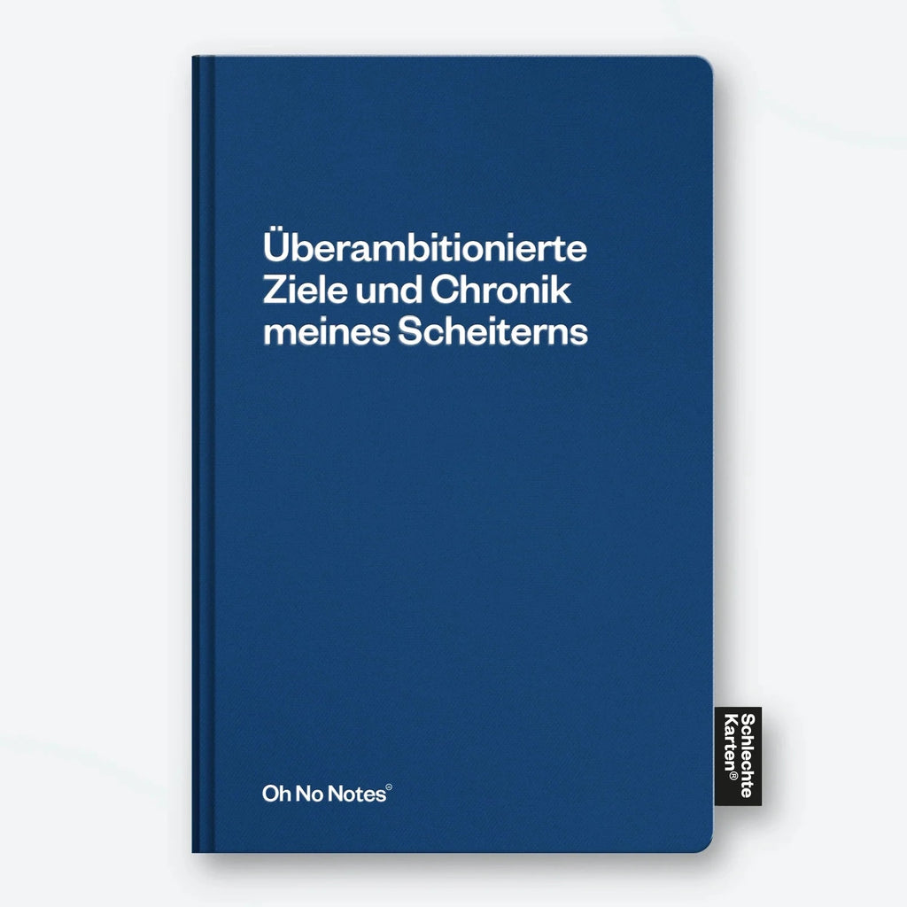 Schlechte Karten Notizbuch „Chronik meines Scheiterns“ | Tragisch. Witzig. Wahr. | Schlechte Karten