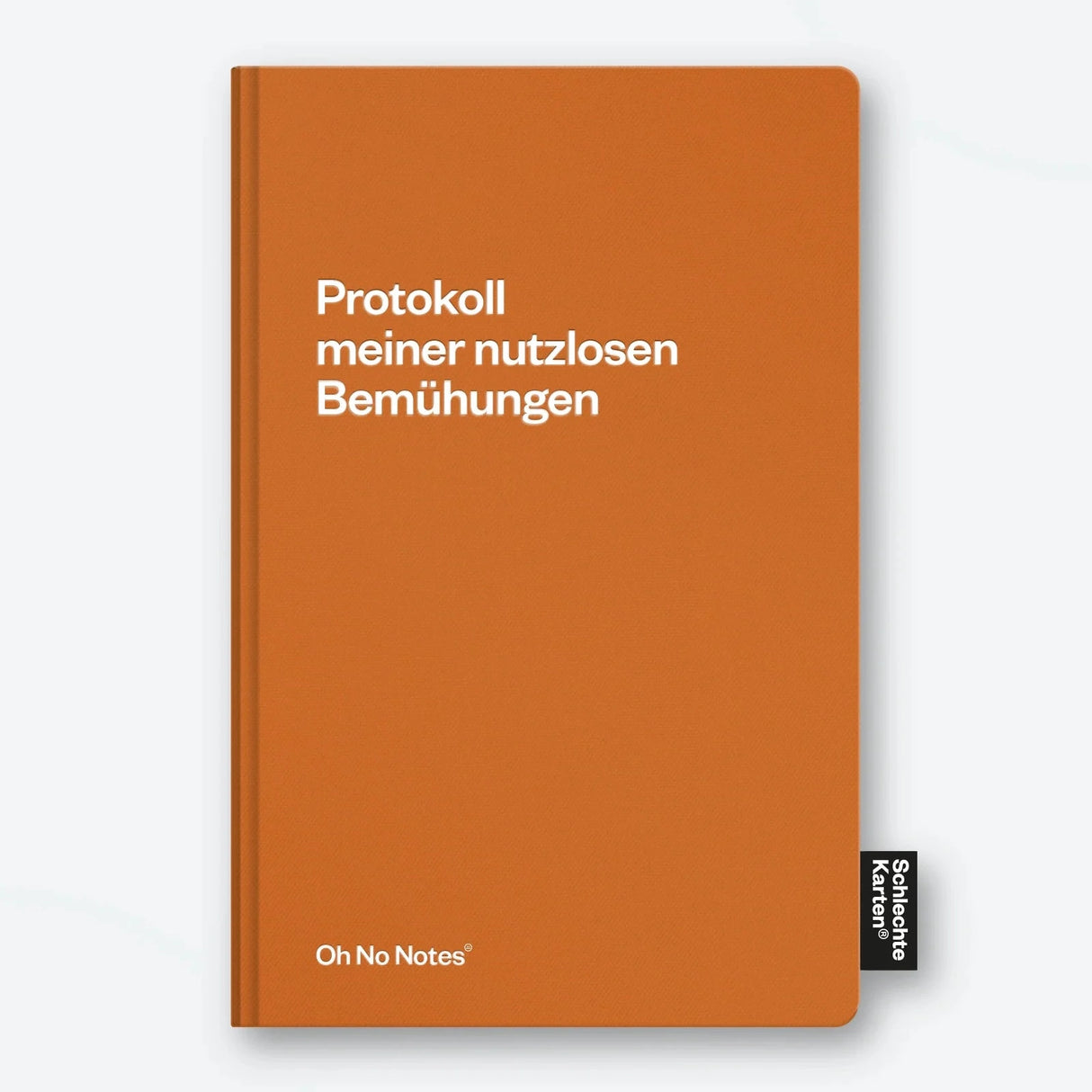 Schlechte Karten Notizbuch „Nutzlose Bemühungen“ | Fürs Protokoll des Scheiterns | Schlechte Karten