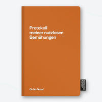 Schlechte Karten Notizbuch „Nutzlose Bemühungen“ | Fürs Protokoll des Scheiterns | Schlechte Karten