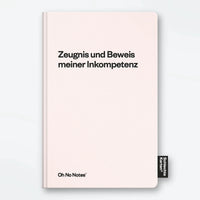 Schlechte Karten Notizbuch „Zeugnis meiner Inkompetenz“ | Ehrlich & entwaffnend | Schlechte Karten