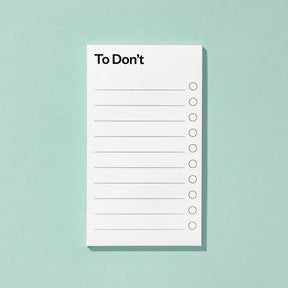 Schlechte Karten Notizblock „To Don't Liste“ | Was du alles nicht tun wirst | Schlechte Karten