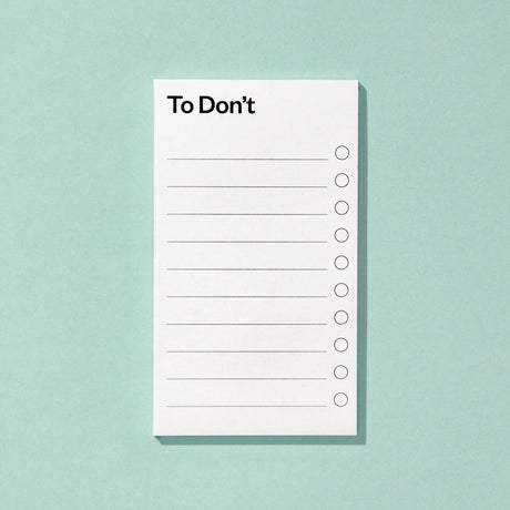 Schlechte Karten Notizblock „To Don't Liste“ | Was du alles nicht tun wirst | Schlechte Karten