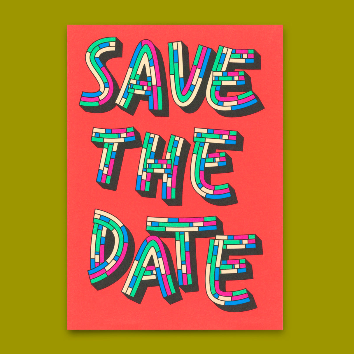 Deli Cards Postkarte "Save the Date" | Schöne Karte für Einladungen