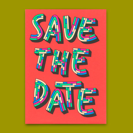 Deli Cards Postkarte "Save the Date" | Schöne Karte für Einladungen