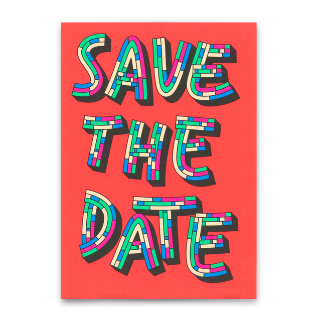 Deli Cards Postkarte "Save the Date" | Schöne Karte für Einladungen