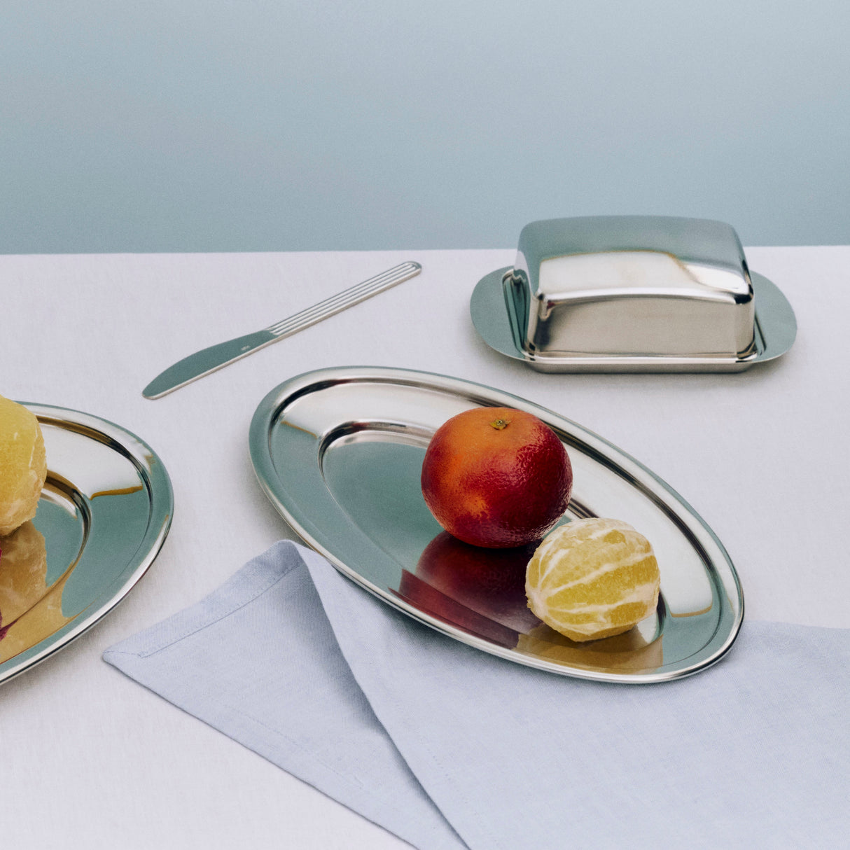 HAY Schale „Essential Steel Oval Dish Medium“ | Edelstahl | HAY