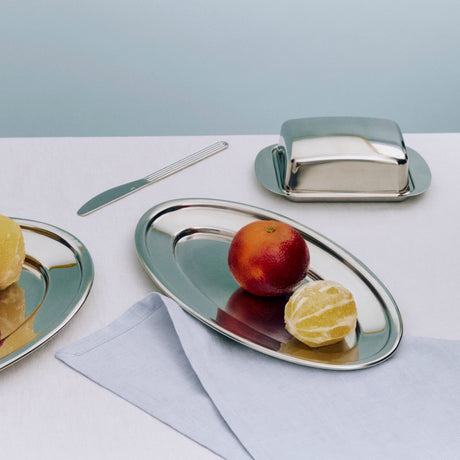 HAY Schale „Essential Steel Oval Dish Medium“ | Edelstahl | HAY