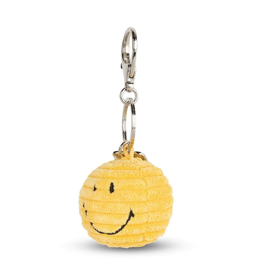 Bon Ton Toys Schlüsselanhänger “Smiley” Yellow Cord | Kuscheliger Anhänger | Bon Ton Toys