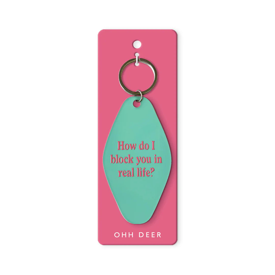 Ohh Deer Schlüsselanhänger “Motel Block You in Real Life” | Retro Key Tag | Ohh Deer
