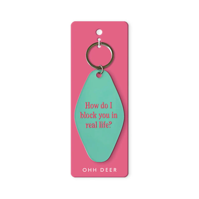 Ohh Deer Schlüsselanhänger “Motel Block You in Real Life” | Retro Key Tag | Ohh Deer