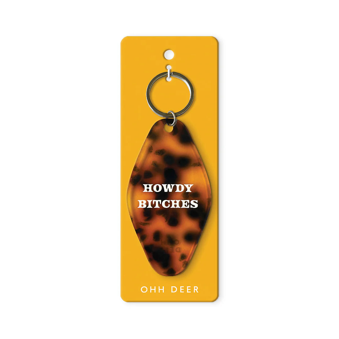 Ohh Deer Schlüsselanhänger “Motel Howdy Bitches” | Retro Key Tag | Ohh Deer