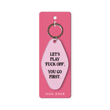 Ohh Deer Schlüsselanhänger “Motel Let’s Play Fuck Off” | Retro Key Tag | Ohh Deer