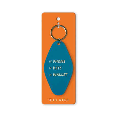Ohh Deer Schlüsselanhänger “Motel Phone Keys Wallet” | Retro Motel Key Tag | Ohh Deer