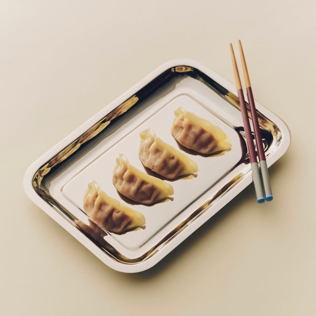 HAY Servierplatte „Essential Steel Rectangular Tray Small“ | Edelstahl | HAY