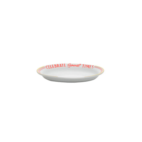 Bitossi Home Servierschale Oval “Good Times” 17 x 10 cm | Design mit Botschaft | Bitossi Home