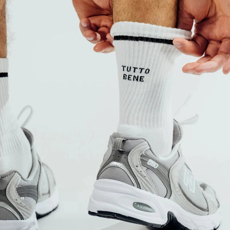 NO BAD DAYS CLUB Socken NBDC "Tutto Bene" | Weiß, Baumwoll-Mix, Komfort