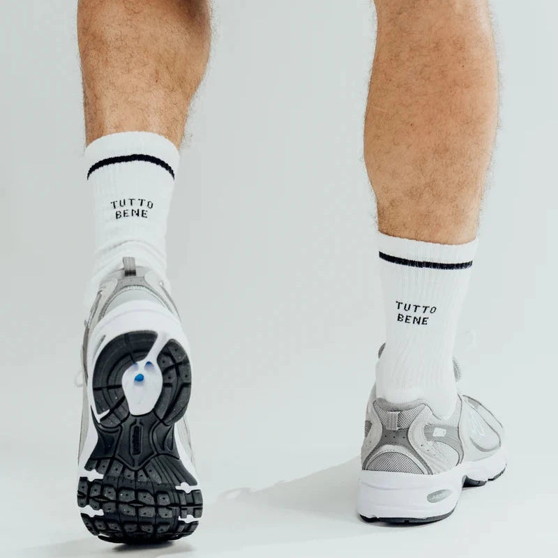 NO BAD DAYS CLUB Socken NBDC "Tutto Bene" | Weiß, Baumwoll-Mix, Komfort