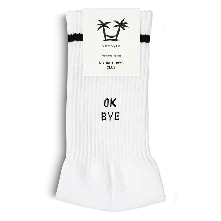 NO BAD DAYS CLUB Socken "OK Bye" No Bad Days Club | Baumwollsocken in Portugal hergestellt