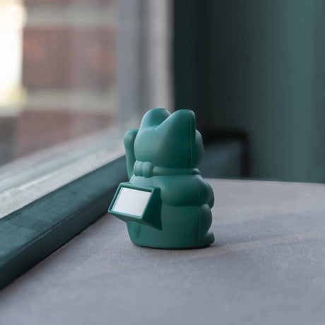 Donkey Products Solar-Winkekatze „Lucky Cat Solar Green“ | Glückskatze | Donkey Products