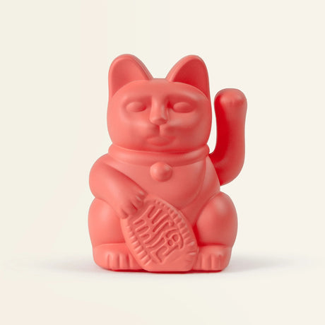 Donkey Products Solar-Winkekatze „Lucky Cat Solar Neon Orange“ | Gute Laune | Donkey Products
