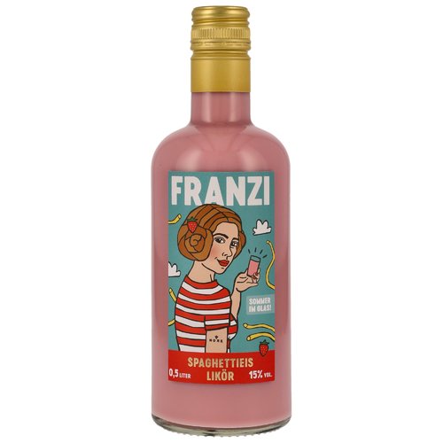 FRANZI Likör Spaghettieis-Likör FRANZI | Sahnelikör aus Hamburg (500 ml, 15% Vol.)
