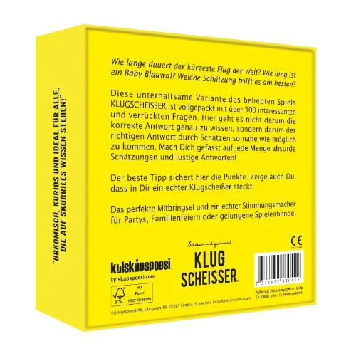 Kylskapspoesi Spiel Kylskapspoesi “Klugscheißer / Schätzen & Gewinnen” | Für Wissens-Fans