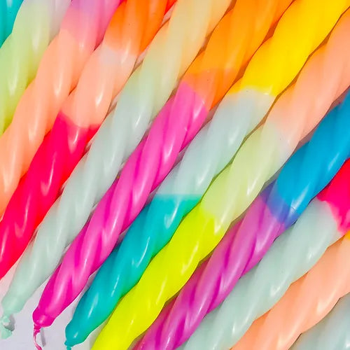 pinkstories Stabkerze Pinkstories "Twist Rainbow Studio Showy" | 2 Stk., Leuchtend