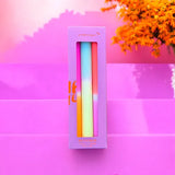 pinkstories Stabkerzen Pinkstories "Dip Dye Neon Tangerine Sunset" | 3 Stk., Bunt