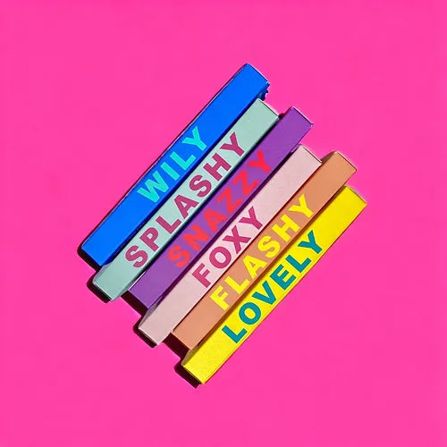 pinkstories Stabkerzen Pinkstories "Rainbow Studio Foxy" | 2 Stk., Handgemacht
