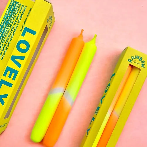 pinkstories Stabkerzen Pinkstories "Rainbow Studio Lovely" | 2 Stk., Handgefertigt