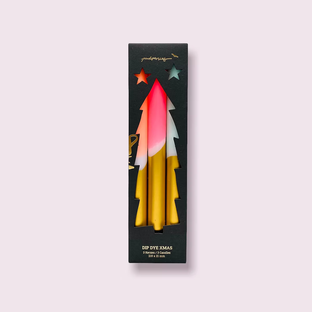 pinkstories Stabkerzen “X-Mas Fireworks” (3 Stk.) | Bunt & festlich | pinkstories