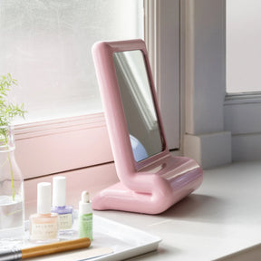 &Klevering Standspiegel „Vanity Whip Pink“ | Spiegel mit Twist | &Klevering