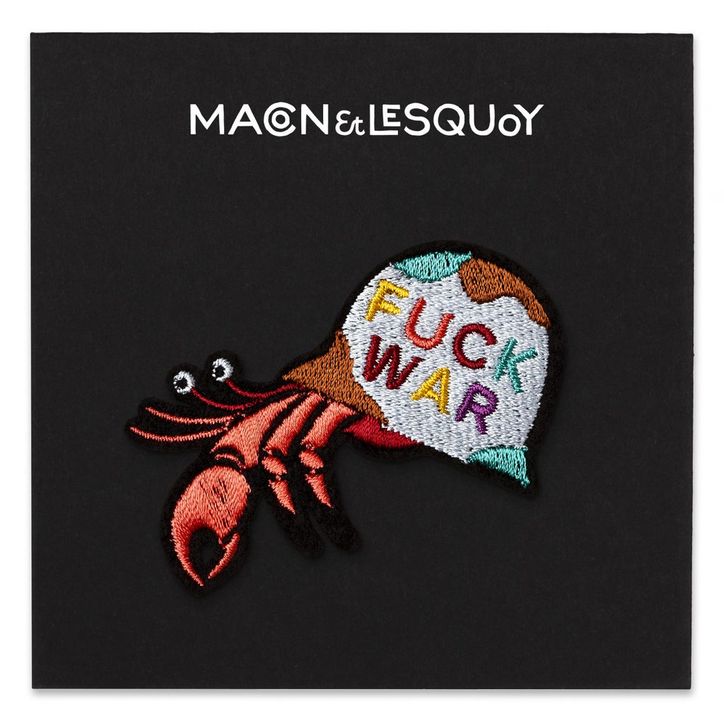 Macon&Lesquoy Stick zum Aufbügeln “Einsiedlerkrebs” | Schrill & strandbereit | Macon&Lesquoy