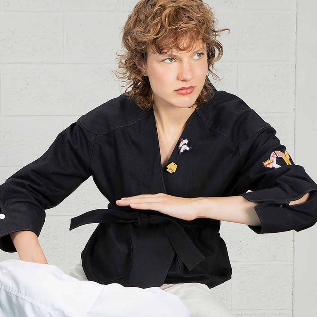 Macon&Lesquoy Stick zum Aufbügeln “Karaté Cat” | Kätzisch & kampfbereit | Macon&Lesquoy