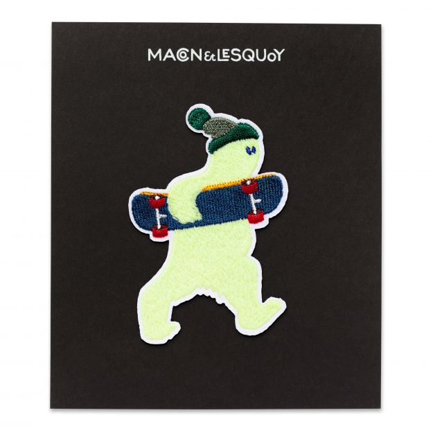 Macon&Lesquoy Stick zum Aufbügeln “Phosphoreszierender Yeti” | Leuchtet im Dunkeln | Macon&Lesquoy