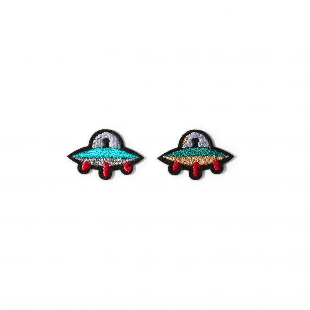 Macon&Lesquoy Stick zum Aufbügeln “Ufos” | Kleine Alien-Landung | Macon&Lesquoy