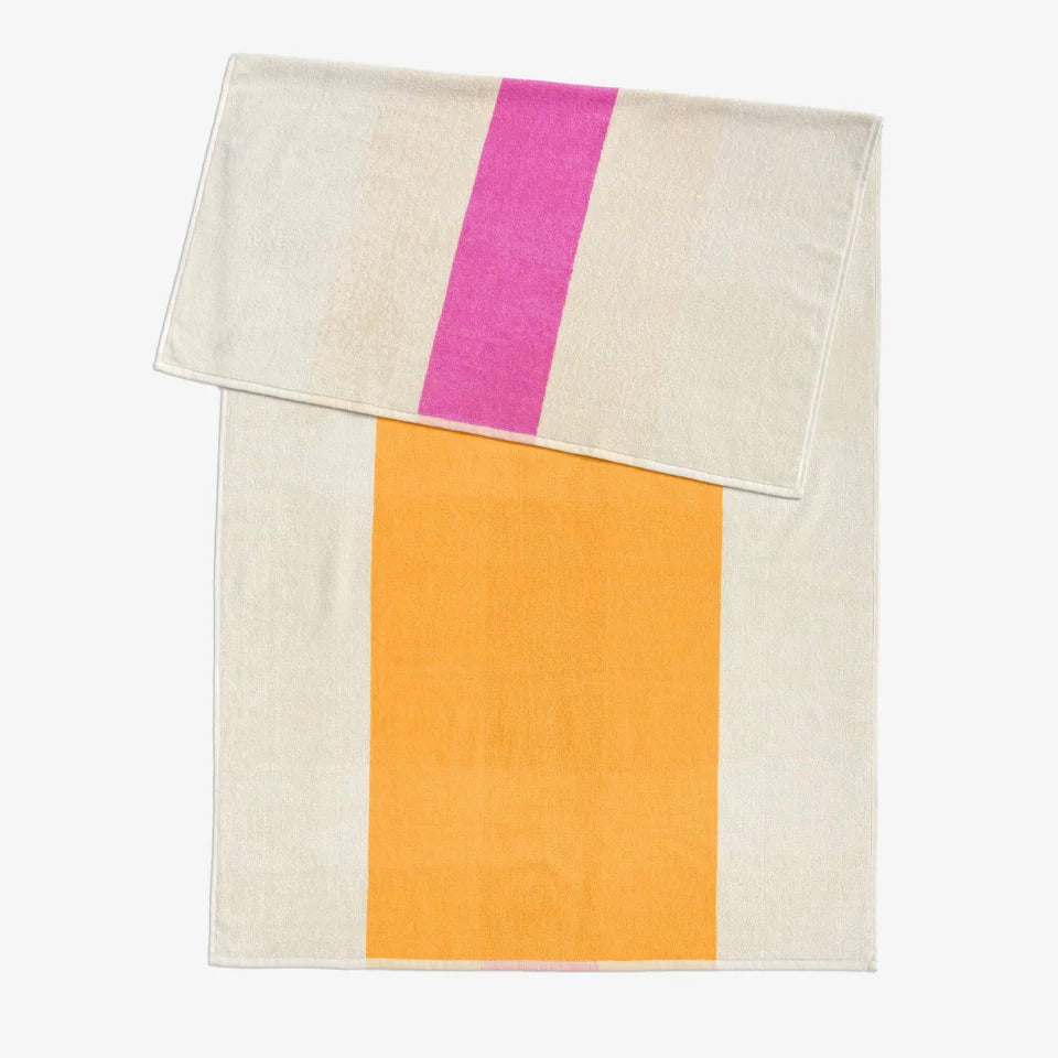 SUITE702 Strandtuch „Sunny Yellow-Pink“ (90x180cm) | SUITE702 | Farbintensives Strandtuch