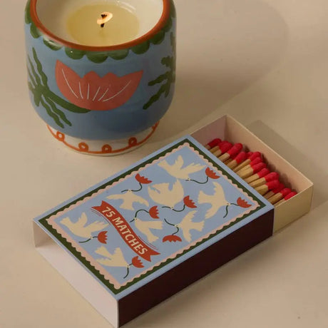 Paddywax Streichhölzer „A dopo Flower“ (75 Stk.) | Illustratives Design | Paddywax